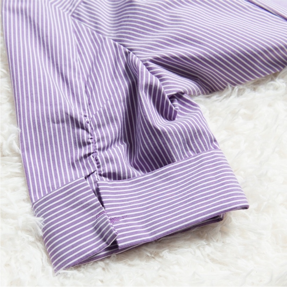 The Limited Essentials Purple Button Short Sleeve - Picture 5 of 5
